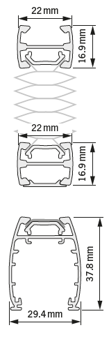 PLK 13 skylight blind dimensions