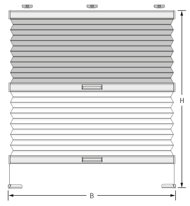 VS 3 pre-tensioned blinds