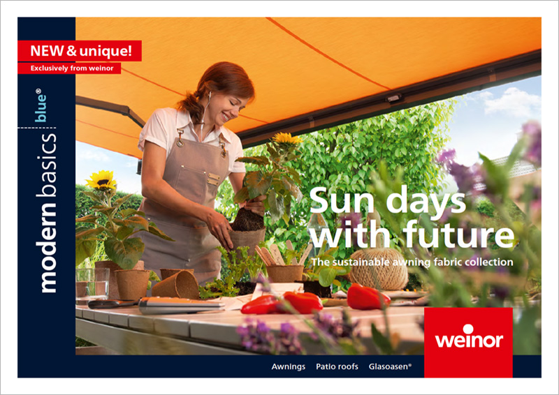 Weinor modern basics blue brochure