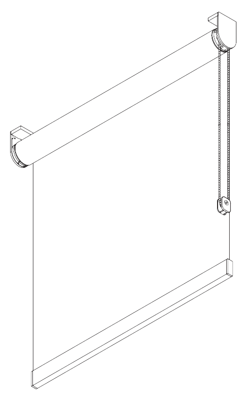 chain operated roller blind diagram