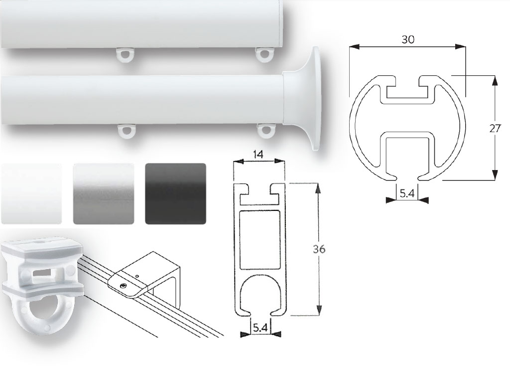 design curtain rod system
