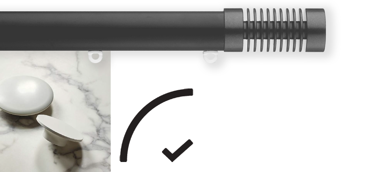 design your curtain rod system