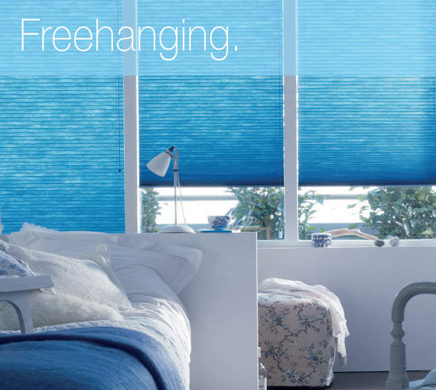 freehanging honeycomb blinds