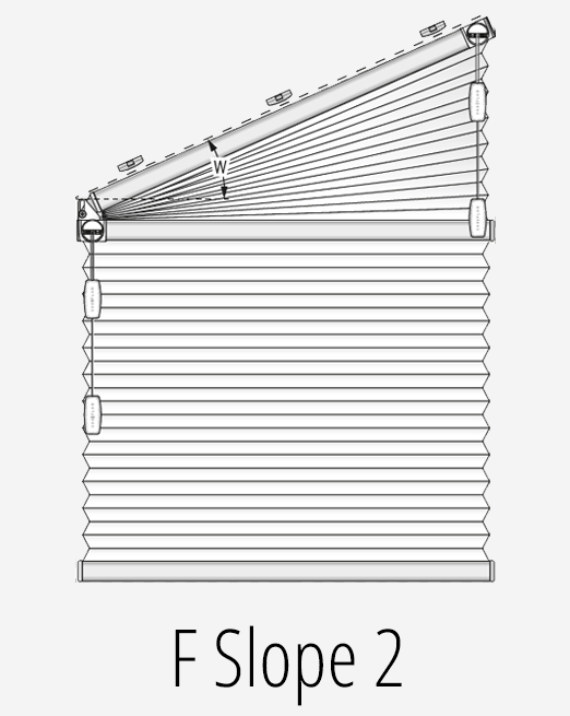 honeycomb freehanging blinds F Slope honeycomb freehanging blinds F Slope
