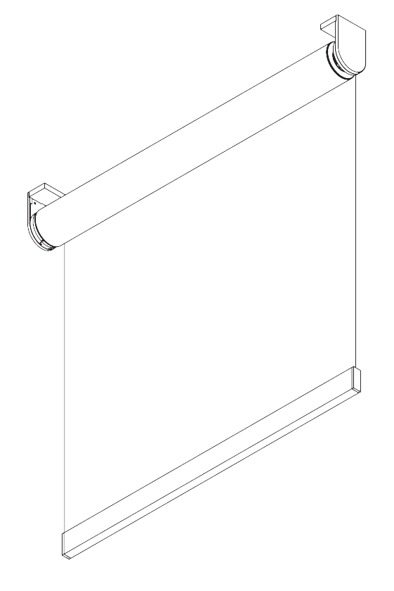 motorised roller blind diagram