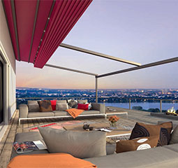 Plaza Viva textile patio roof
