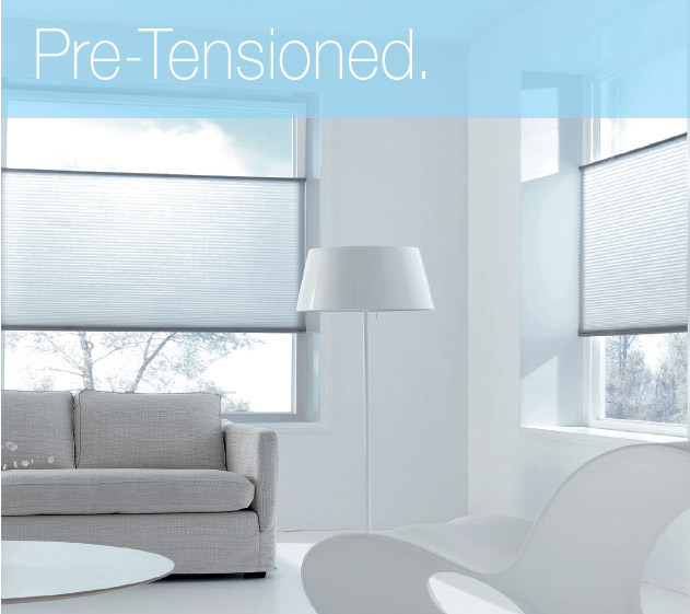 pretensioned honeycomb blinds