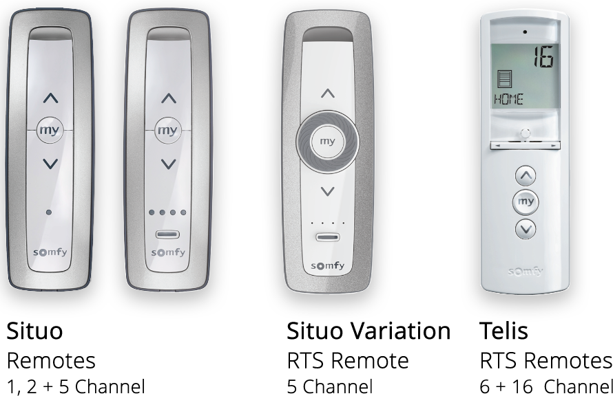 Situo, Situo Variation and Telis remotes