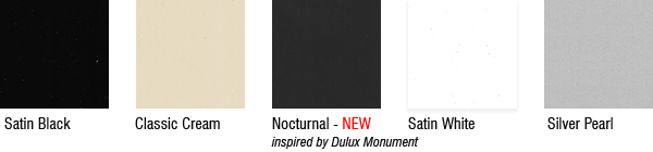 standard colour options