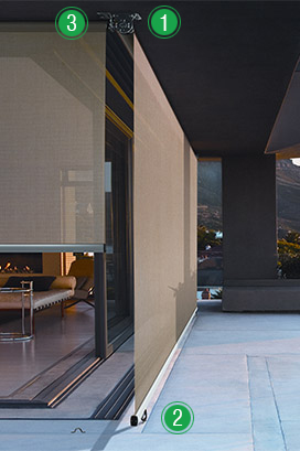 Straight Drop Exterior Roller Awning